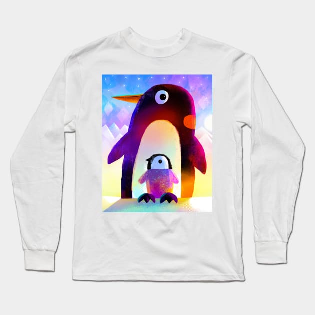 Penguin with Baby Long Sleeve T-Shirt by Gareth Lucas